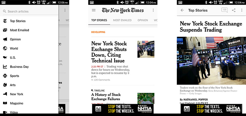new york times material design